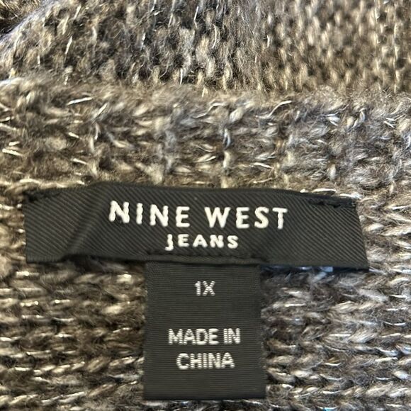 Nine West brown loosely knit short sleeve sweater Size 1X EUC - Picture 7 of 9